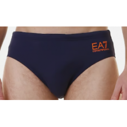 EA7 SLIP BLU LOGO ARANCIO